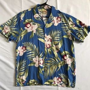 Vintage Paradise Found Hawaiian Floral Shirt Large